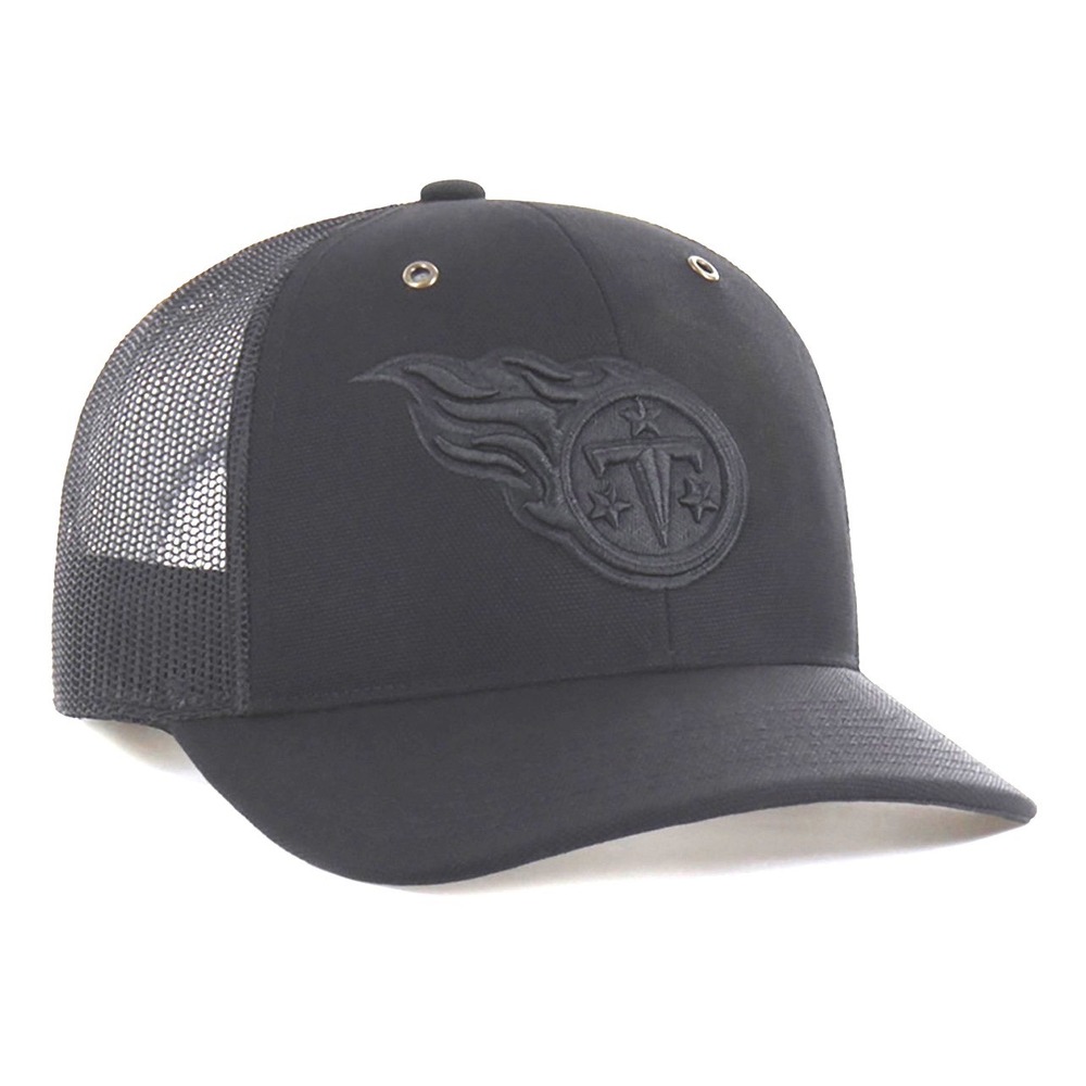 Tennessee Titans Carhartt 47 Trucker Hat Black Duck Cloth Mesh Snapback Cap NFL